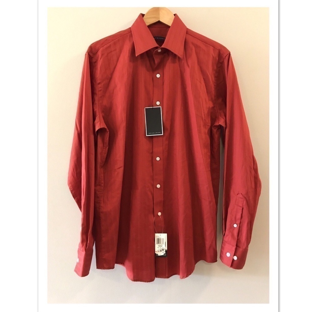 NEW Sean John Regular Fit Button Dress Shirt 16 34/35